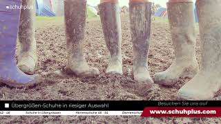 Gut gelaunt trotz Matsch amp Regen Gummistiefel in Übergrößen für Damen bei schuhplus [upl. by Munson834]