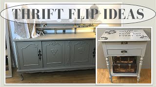 THRIFT FLIPS  CREDENZA MAKEOVER  NIGHT STAND FLIP  PART 1 OF MY WALK IN CLOSET MAKEOVER [upl. by Aratahs]