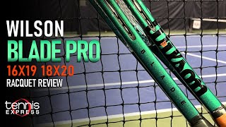 Wilson Blade Pro v9 Tennis Racquet Review  Tennis Express [upl. by Cilka]