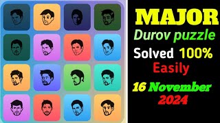 Major Durov Puzzle Solved  16 November  Today Major Durov Puzzle Solved durovpuzzlesolvedshorts [upl. by Ait]