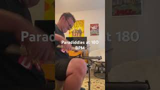 Paradiddles at 180 BPM drums practice music [upl. by Jobie]