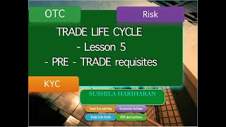 Trade Life Cycle Lesson 5 pre trade [upl. by Grimbald]