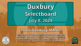 Duxbury Selectboard 7824 [upl. by Nomrah278]