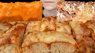 ASMR Sicilian Pizza with Creamy Vodka Sauce amp Cheese Eating Sounds [upl. by Ennovi]