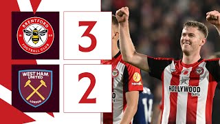 COLLINS HEADER SINKS HAMMERS 🤩  Brentford 3 West Ham United 2  Premier League Highlights [upl. by Tiffani]