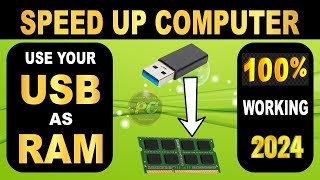 Use Your USB as Ram  Convert Flash Drive Into RAM  ReadyBoost [upl. by Gefell]