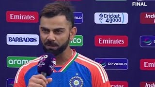 Virat Kohli Man of the Match Interview  Post Match Presentation  IND vs SA T20 World Cup Final 24 [upl. by Celine816]