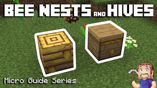 Bees Nest amp Hive  Minecraft Micro Guide [upl. by Llennej]