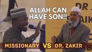 CHRISTIAN ARGUES DR ZAKIR OVER ALLAH HAVING A SON IN NIGERIA 2023 [upl. by Lucic]