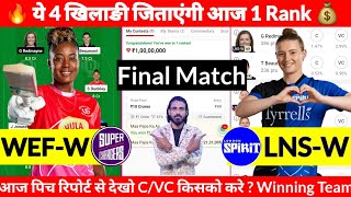 WEF W vs LNS W Dream11 Prediction  WEL W vs LON W Dream11  WEL W vs LON W Dream11 Prediction [upl. by Bright667]