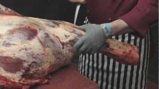 Beef Forequarter Shin Primal Removal [upl. by Ennovaj]