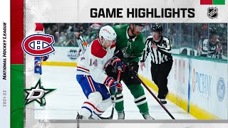 Canadiens  Stars 11822  NHL Highlights [upl. by Cocks]