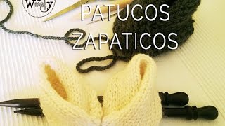 Patucos Zapatitos Escarpines de bebé fáciles en Punto Jersey [upl. by Engracia292]