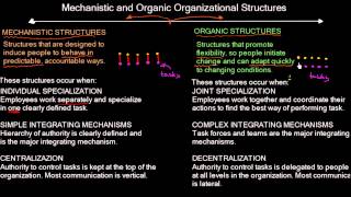 Mechanistic and Organic structure  Organizational Design  MeanThat [upl. by Enilrad]