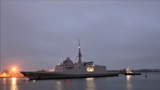 Frances last FREMM frigate Lorraine begins sea trials [upl. by Nivre54]