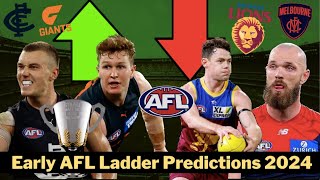 My Early AFL Ladder Predictions 2024 [upl. by Stoughton737]