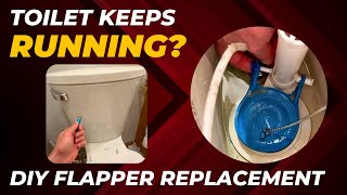 Toilet KEEPS RUNNING Easy Fix DIY Flapper Replacement [upl. by Nuhsal]