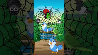 মাকড়সার জালে বন্দি পাখি 🕷️🕸️  Bangla Cartoon  Bhuter Cartoon  Rupkother Golpo shorts 3 [upl. by Wanyen144]