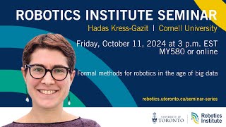 U of T Robotics Seminar Hadas KressGazit [upl. by Fital820]