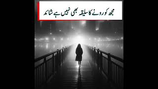 Muj Ko ronay ka I Best Urdu Poetry amp Inspirations I Slickers DIARY [upl. by Ecyle400]