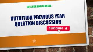 NUTRITION Previous Question Discussion bscnursing secondsemesternutritionrguhskuhsmalayalam [upl. by Kcitrap]