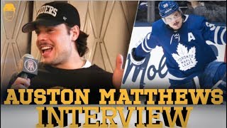 Spittin Chiclets Interviews Auston Matthews  Full Interview [upl. by Elletnuahc]