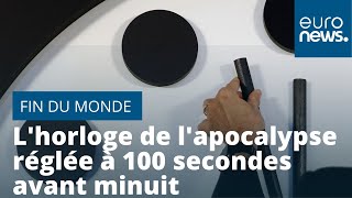 La fin du monde se rapproche  lhorloge de lapocalypse réglée à 100 secondes avant minuit [upl. by Cook]