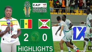 RESUME MATCH SENEGAL vs BURUNDI 20 [upl. by Anstus690]