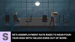 NZ’s unemployment rate rises to near fouryear high with 148000 Kiwis out of work  Stuffconz [upl. by Airtal]