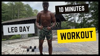 10Minute Leg Workout  Bodyweight amp Dumbbells Optional  Strengthen amp Tone [upl. by Cerf]