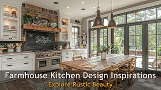 Farmhouse Kitchen Design Inspirations  Explore Rustic Beauty [upl. by Joselow]