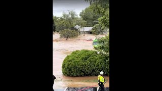 RAW VIDEO of the moment a house washes away in Asheville NC shorts [upl. by Ahsait]