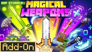 Sweeping Edge in MCPEMC Bedrock  Magical Weapons Addon Showcase [upl. by Stoops]