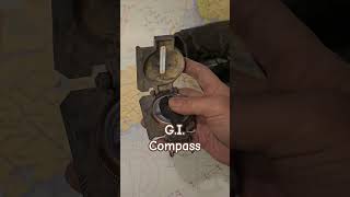 GI Military Tritium Lensatic Compass and sand efectiv my self made military mapnavigation [upl. by Enaj]