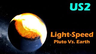 LIGHTSPEED PLUTO VS EARTH  Universe Sandbox 2 [upl. by Noramac]