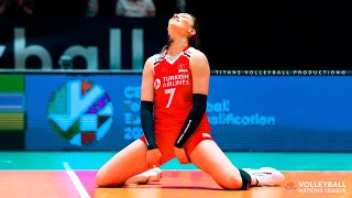 Hande Baladin  Powerful Volleyball SPIKES  Womens VNL 2021 [upl. by Folberth]