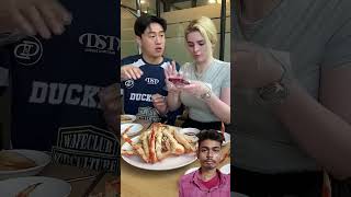 Jin and Hattie love funny video food mukbang seafood funny trend ytshorts comedy couple [upl. by Elleined]