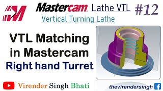 Vertical Turning Lathe  VTL  Turning  Facing  ID Grooving  VTL Programming in Mastercam [upl. by Flam]