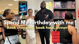 Birthday book shopping Vlog 🎂📚🛍️ Local bookstore amp Barnes and Noble book haul romantic dinner [upl. by Yakcm]