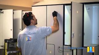 School Lockers Ogden Utah Athletic Club Wood Install [upl. by Aihsa]