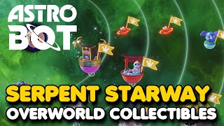 Astro Bot  Serpent Starway quotOverworld amp Mini Planetsquot Collectibles All Bots amp Puzzle Pieces [upl. by Eelorac719]