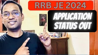 RRB JE 2024 Application Status Out I rrb rrbje rrbntpc [upl. by Anerroc]