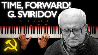 G Sviridov  Time Forward  Piano Tutorial 100000 special [upl. by Levi]