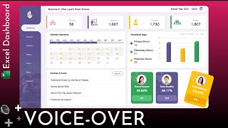 Excel Dashboard for Schools with changing students images dynamically  Full Tutorial  Voiceover [upl. by Eedahs]