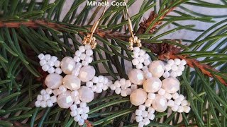 Orecchinociondolo quotFiocco 2quot con perline da fare in 5 minuti easy beaded earrings [upl. by Theresa33]