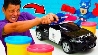 ¡Reparando coches de los Superhéroes Video de coches de juguete para niños [upl. by Enileoj137]