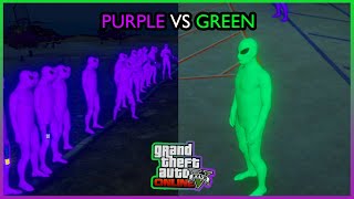 Alien GANG GREEN VS PURPLE GTA 5 ONLINE [upl. by Greenburg]