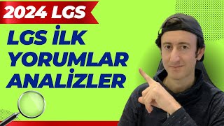 2024 LGS SONA ERDİ  CEVAPLAR YORUM VE ANALİZLER [upl. by Ainahtan194]