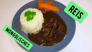 Mongolische Reis gebratenes rindfleisch mongolian beef reis [upl. by Ynogoham477]