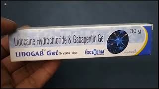 LIDOGAB Gel  Lidocaine Hydrochloride amp Gabapentin Gel  LIDOGAB Gel Uses Side effects benefits Dose [upl. by Mathia]